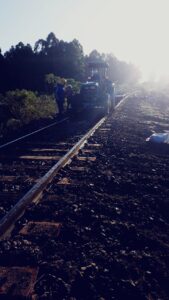 Mejoramiento intensivo de vías en obra para el Belgrano Cargas y Logística en Federación Entre Ríos